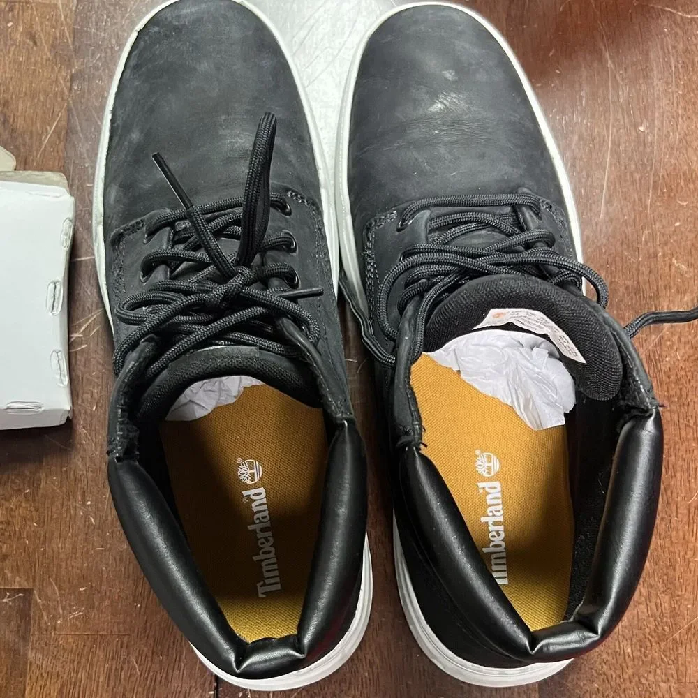 Timberland Maplegrove Chukka Boots Mid Lace Sneaker Men 10.5‎ Jet Black Hiking